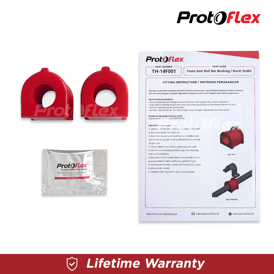 Protoflex Bushing Karet Stabil Stabil Depan Harrier 03-12 Lexus RX330 350 - Image 4