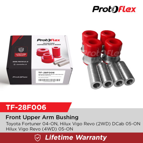 Protoflex Bushing Upper Control Arm Depan (Atas) Fortuner VNT VRZ 04-ON, Hilux Vigo Revo (2WD) DCab 05-ON, Hilux Vigo Revo (4WD) 05-ON