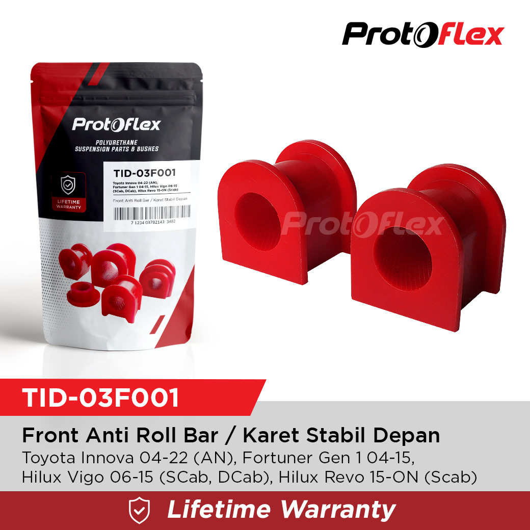 Protoflex Karet Stabil Depan Innova Fortuner Gen 1 Hilux Vigo Dcab Scab, Revo Scab