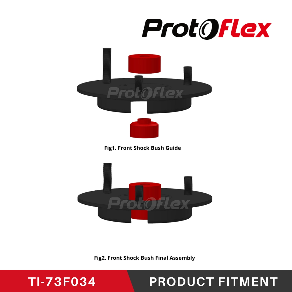Protoflex Bushing Shock Depan Atas Toyota Innova 04-22 Hilux Vigo Revo Scab 06-ON - Image 2