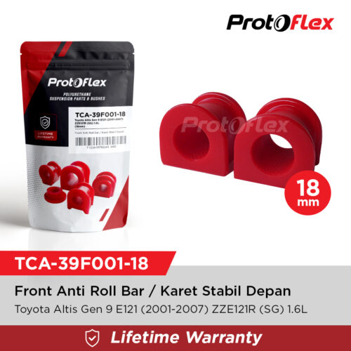 Protoflex Karet Stabil Depan Toyota Altis Gen 9 01-07 (18mm) ZZE121R (SG) 1.6L ZZE122R (SG) 1.8L