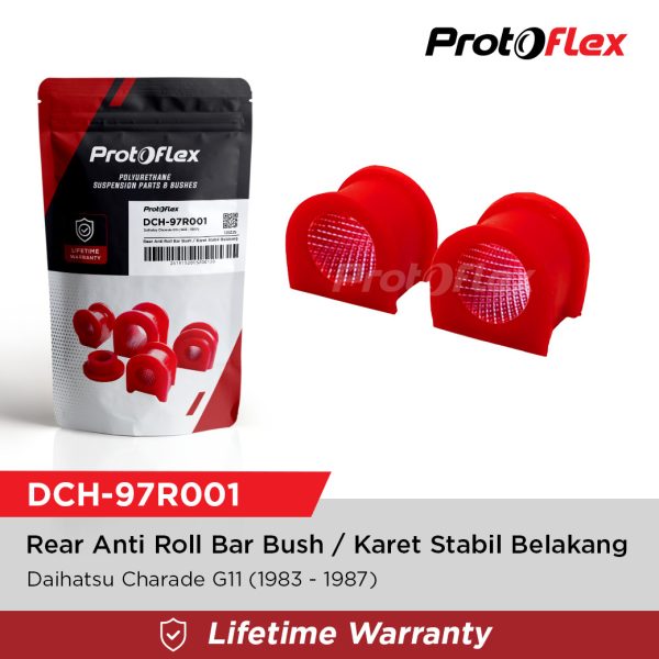 Protoflex Rear Anti Roll Bar Bush / Karet Stabil Belakang Daihatsu Charade G11 (1983 - 1987)