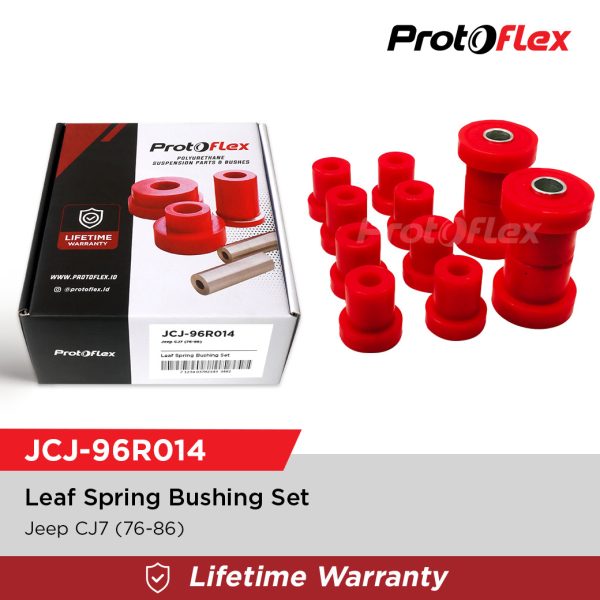 Protoflex Rear Leaf Spring Bushing Set / Karet Per Daun Belakang Set Jeep CJ7 (76-86)