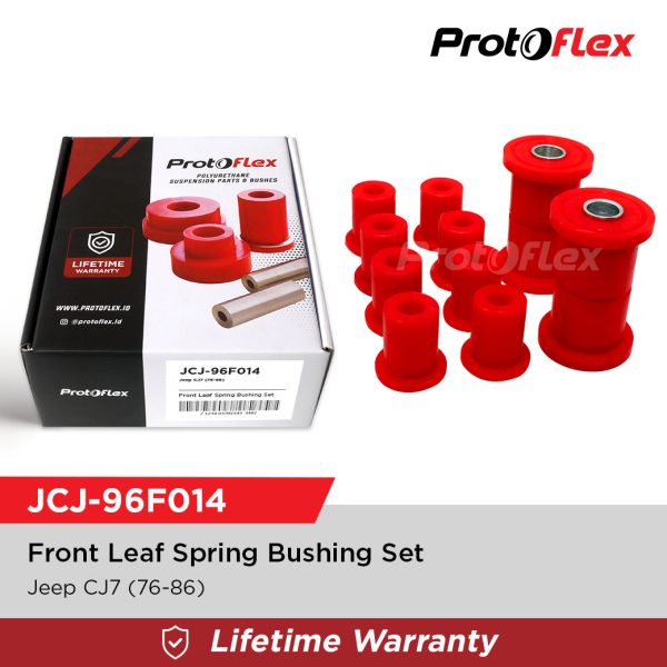 Protoflex Front Leaf Spring Bushing Set / Karet Per Daun Depan Set Jeep CJ7 (76-86)
