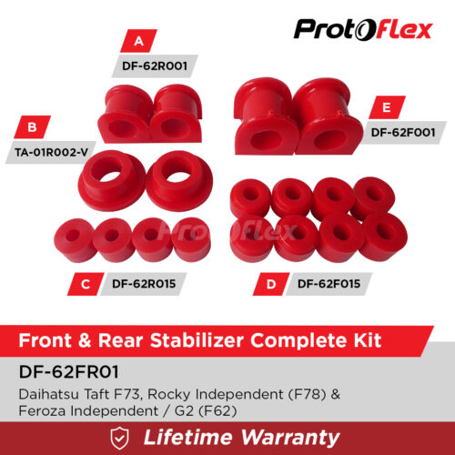 Protoflex Front & Rear Stabilizer Kit Daihatsu Taft F73, Rocky Independent F78 Feroza G2/F62