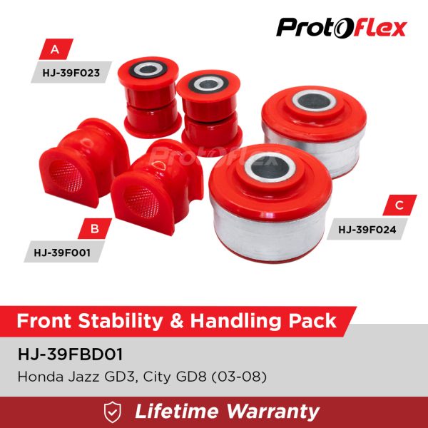 Protoflex Front Stability & Handling Pack for Honda Jazz GD3, City GD8 (03-08)