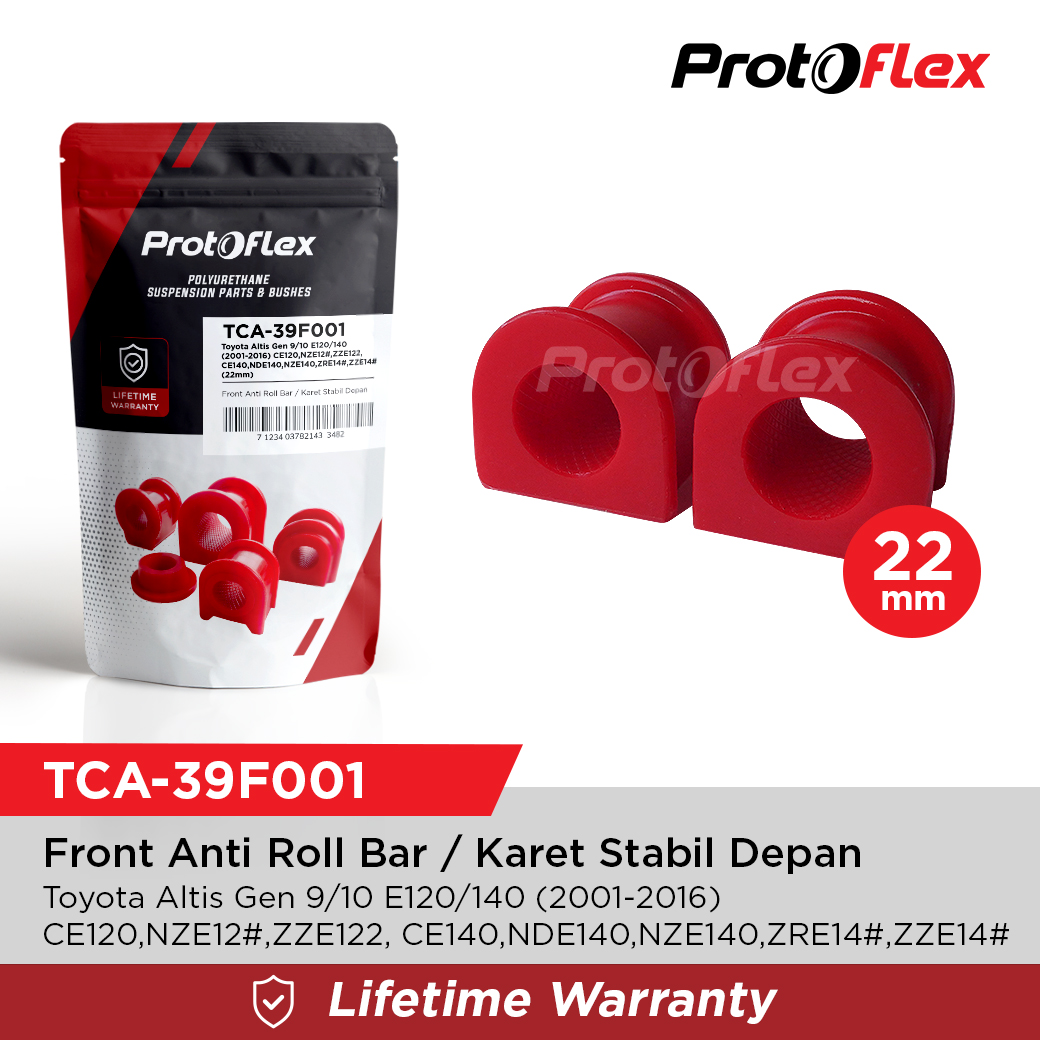 Protoflex Bushing Karet Stabil Depan Toyota Altis Gen 9/10 E120/140 01-16 (22mm)