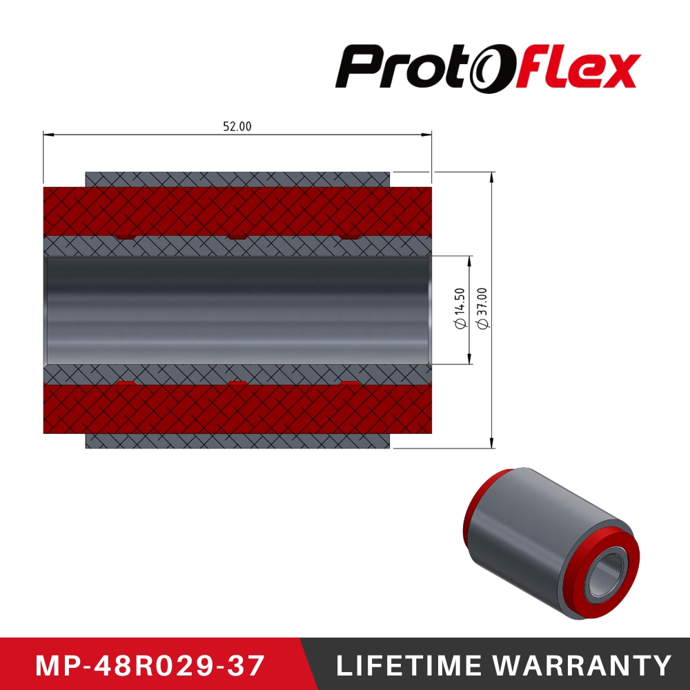 Protoflex Bushing Shock Depan Bawah 37mm Mitsubishi Pajero Sport / Triton - Image 5