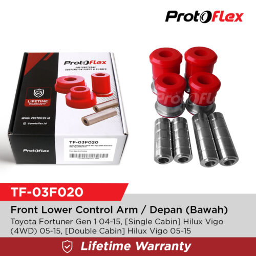 Protoflex Bushing Lower Arm Depan (Bawah) Toyota Fortuner Gen 1 04-15, [Single Cabin] Hilux Vigo (4WD) 05-15, [Double Cabin] Hilux Vigo 05-15