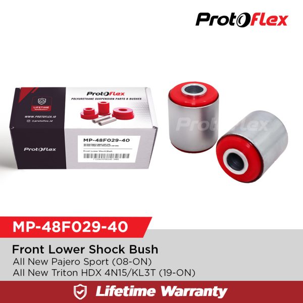 Protoflex Front Lower Shock Bush 40mm All New Pajero Sport (08-ON) , All New Triton HDX 4N15/KL3T (19-ON)