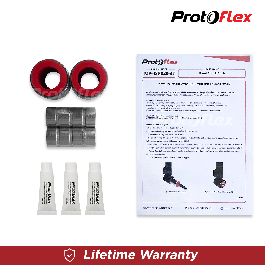 Protoflex Bushing Shock Depan Bawah MR992321 (37mm) Mitsubishi Pajero Sport / Triton - Image 4