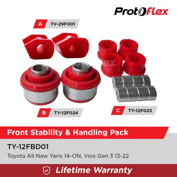 Protoflex Front Stability & Handling Pack for All New Yaris Vios Gen 3